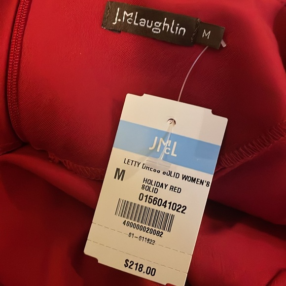 J. McLaughlin Letty Dress NWT Red Bell Sleeve Dress Size Medium - Picture 8 of 12